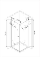 Glaswerk Westfalen- Anna 90x90x195cm Eck Duschkabine
