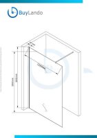 Glaswerk Westfalen- LiLy 130x200cm  Duschwand  Klarglas