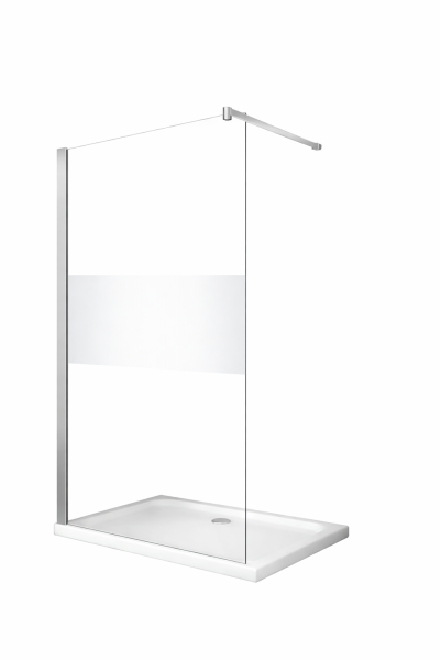 Glaswerk Westfalen - LiLy 140x200cm Walk-in Shower, Satin Finish, Center