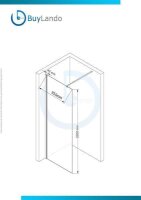 Glaswerk Westfalen - LiLy 100x200cm Walk-in Shower, Satin Finish, Center