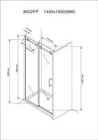 Glaswerk Westfalen- Viktoria 140x195cm Nischentür/Schiebetür-Silber