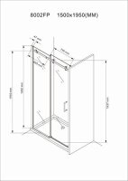 Glaswerk Westfalen- Viktoria 150x195cm Nischentür/Schiebetür-Silber