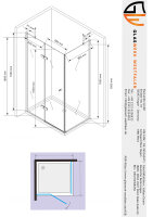Glaswerk Westfalen - Anna 120x90x195cm Eck Duschkabine inkl. DT