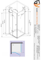 Glaswerk Westfalen - Anna 90x90x195cm Eck Duschkabine inkl. DT