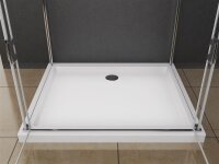 Glaswerk Westfalen - Mampara de ducha en forma de U Emma de 75x90x75 cm con plato de ducha