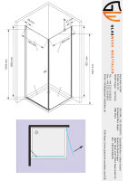 Glaswerk Westfalen - Isabella 90x90x195cm Eck Duschkabine...