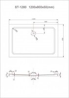 Glaswerk Westfalen - Emma 80x120x80x195 cm U Duschkabine+TS