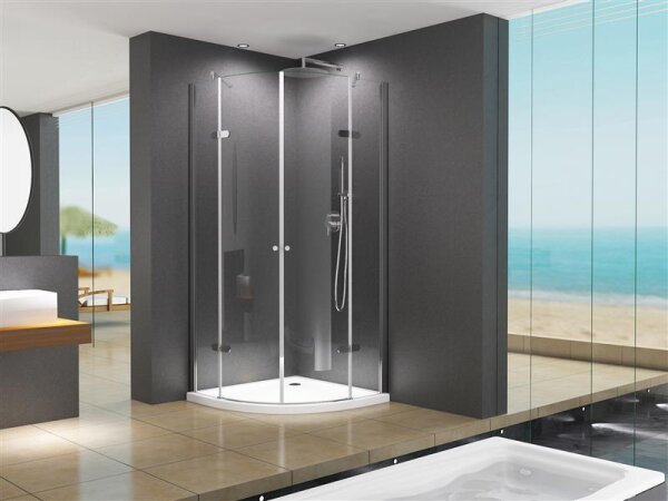 Glaswerk Westfalen- Freja 90x90x195cm Viertelkreis Duschkabine + DT+S