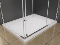 Glaswerk Westfalen - Paroi de douche dangle Clara 120x90x195 cm, finition satinée, receveur et siphon