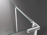 Glaswerk Westfalen - Paroi de douche dangle Clara 120x90x195 cm, finition satinée, receveur et siphon