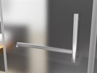 Glaswerk Westfalen - Paroi de douche dangle Clara 120x90x195 cm, finition satinée, receveur et siphon
