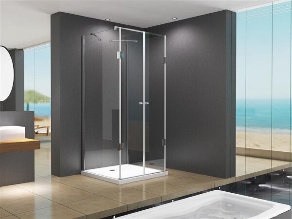 Glaswerk Westfalen - Emma 90x120x90 cm U-vormige douchecabine incl. douchebak