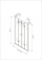 Glaswerk Westfalen- Caroline 185x195cm Duschtür  Klarglas