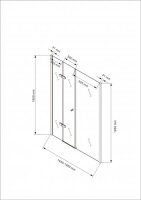 Glaswerk Westfalen - Puerta de ducha Anna 195x195 cm de cristal transparente