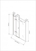 Glaswerk Westfalen - Porta doccia Anna 195x195 cm, trasparente Bicchiere