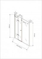Glaswerk Westfalen - Porta doccia Anna 205x195 cm, vetro trasparente