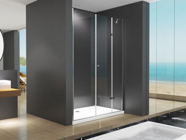 Glaswerk Westfalen - Puerta de ducha Anna 155x195 cm, cristal transparente