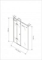 Glaswerk Westfalen - Puerta de ducha Anna 175x195 cm, cristal transparente