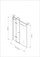 Glaswerk Westfalen - Anna 175x195 cm douchedeur, helder glas