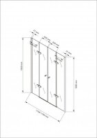 Glaswerk Westfalen- Josefine 175x195cm Duschtür  Klarglas