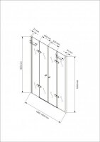 Glaswerk Westfalen- Josefine 160x180cm Duschtür  Klarglas