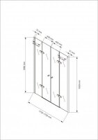 Glaswerk Westfalen - Josefine 175x195 cm Shower Door, Clear Glass