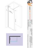 Glaswerk Westfalen - LiLy 70x200 cm  Duschwand  Klarglas