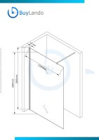 Glaswerk Westfalen - Parete doccia walk-in LiLy 128x200 cm, vetro trasparente