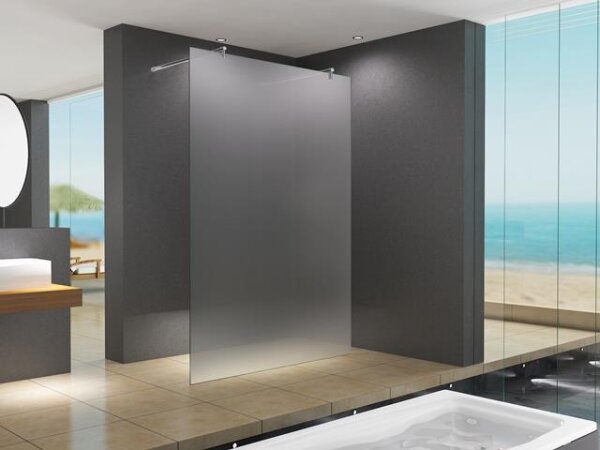 Glaswerk Westfalen - LiLy 138x200 cm Free Walk-in Shower Satin Finish 2x supports Square
