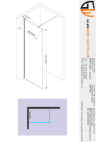Glaswerk Westfalen - LiLy 99x200 cm  Duschwand Satiniert...