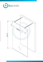 Glaswerk Westfalen- LiLy 99x200cm  Duschwand Satiniert 10mm