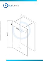 Glaswerk Westfalen- LiLy 99x200cm  Duschwand Satiniert 10mm