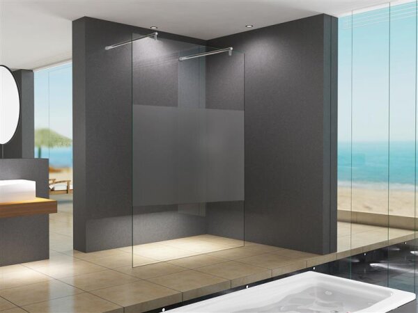 Glaswerk Westfalen- LiLy 138x200cm Frei  Duschwand Frost Mitte  Eckig