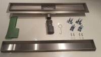 Glaswerk Westfalen - 90 cm Edelstahl Flach Duschrinne Befliesbar