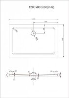 Glaswerk Westfalen - 120x80 cm flat acrylic Tray