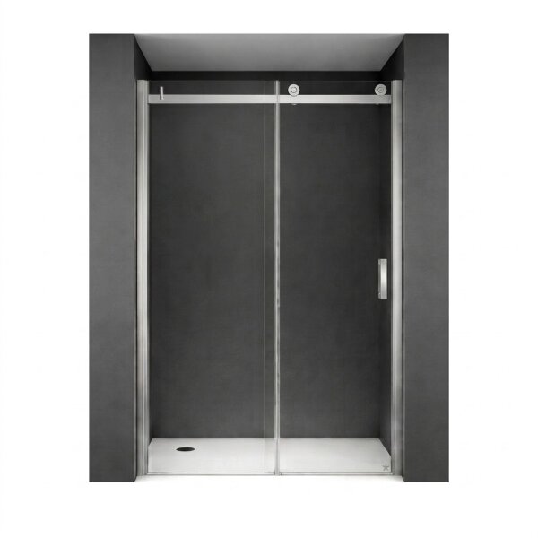 Glaswerk Westfalen - Viktoria 115x195 cm nisdouche met schuifdeur - zilver