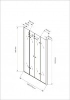Glaswerk Westfalen - Caroline 155x195 cm Duschtür Klarglas