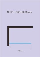 Glaswerk Westfalen - LiLy 100x200 cm  Duschwand  Satiniert
