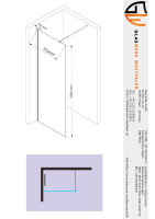 Glaswerk Westfalen - LiLy 80x200 cm  Duschwand Satiniert