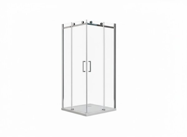 Glaswerk Westfalen - Lina 80x80x195 cm hoekdouchewand met schuifsysteem incl. douchebak en sifon