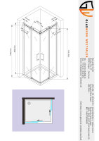 Glaswerk Westfalen -Lina 80x80x195cm Eck Duschkabine...