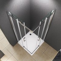 Glaswerk Westfalen -Lina 80x80x195cm Eck Duschkabine Schiebesystem DT+S