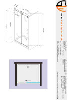 Glaswerk Westfalen- Viktoria 105x195cm Nischentür/Schiebetür-Silber