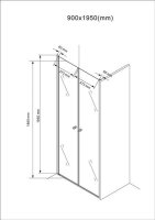 Glaswerk Westfalen - Porta doccia Maja 90x195 cm, vetro trasparente
