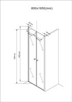 Glaswerk Westfalen- Maja 80x195cm Duschtür  Klarglas