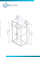 Glaswerk Westfalen- Nora 75x100x75cm U Duschkabine Klarglas
