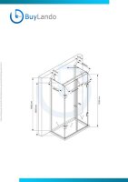 Glaswerk Westfalen- Emma 100x120x100cm U Duschkabine