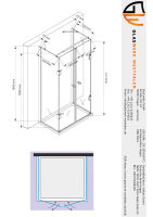 Glaswerk Westfalen - Emma 80x120x80x195 cm U Duschkabine