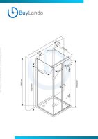 Glaswerk Westfalen - Emma 80x80x80 cm U-Shaped Shower Enclosure