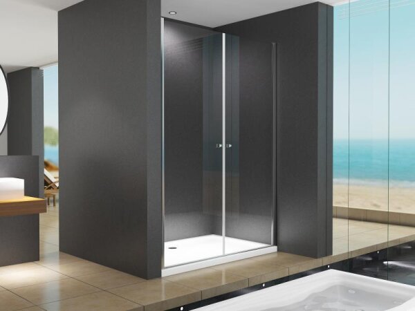 Glaswerk Westfalen - Sofia - Puerta de ducha de 175x195 cm, cristal transparente